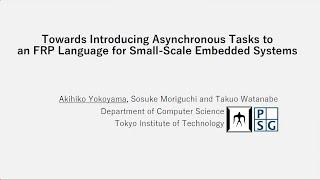 [REBLS] Towards Introducing Asynchronous Tasks to an FRP Language for Small-Scale Embedded Systems