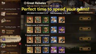 Great rebates! Best time to spend your gems! | Doomsday: Last Survivors