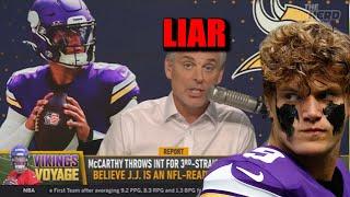 Cowherd Blatantly LIES About JJ McCarthy: "I Don't See the Wow"