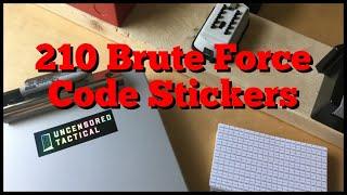 210 Brute Force Code Sheet Stickers - Uncensored Tactical