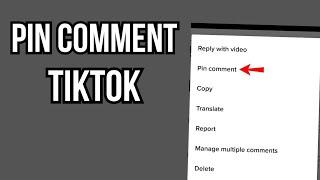 How To Pin A Comment On Tiktok