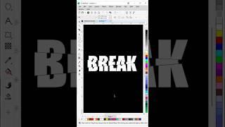  Broken Text Effect in CorelDRAW | Easy Typography Trick!  #texteffect #coreldraw #graphicdesign