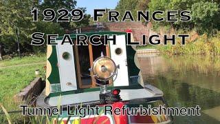 Tunnel Light. Rewire and clean of a 1929 Frances search light