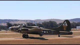 B-17 Bomber Flight Demo Central Coast Airfest Santa Maria CA Sep-21-2024