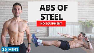 ABS OF STEEL! Six Pack Abs Workout with No Equipment | 25 Mins | #CrockFitApp