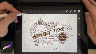 How To Use Heritage Type Vintage Fonts In Procreate