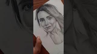 drawing Samantha Prabhu's realistic hairs.         #art #youtubeshorts #shorts #samantha