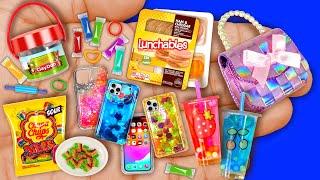 DIY Miniature How to Make Clay Chupa Chups Lunchables Kawaii Juice Liquid Glitter Phone Case Handbag