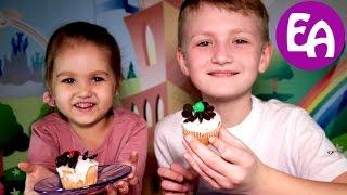 Как украсить кексы Кекс Шоколадный цветок How to decorate cupcakes Chocolate Cupcake flower