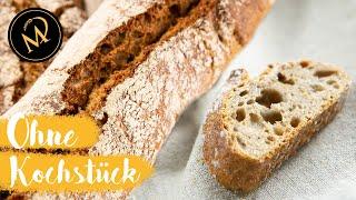 Vollkorn Stangenbrot ohne Kochstück - super einfaches Vollkornbrot Rezept