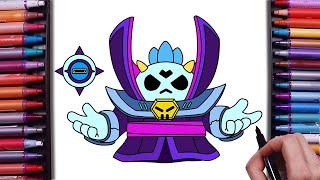 How to Draw Dark Lord Spike From Brawl Stars | Best Lunar Spike Skin |  Dark Lord Spike