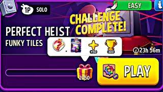 match masters funky tiles rainbow very easy challenge | perfect heist solo today