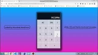 JavaScript Calculator by Musobek Madrimov