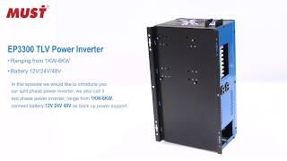 MUST POWER EP3300 TLV Series Low Frequnecy Pure Sine Wave Split Phase Inverter Charger (1-6KW)