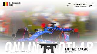 Spa Francorshamps Online Hotlap | 1.40.280 | F1 23 Belgium | Top Tier Motorsport | #f1esports #f123