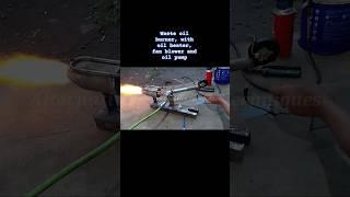 Waste oil burner, with oil heater, fan blower and oil pump  (1)