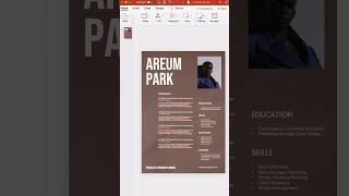 Minimal Resume #resumedesign #powerpointtemplates #파워포인트 #graphicdesigner #photographers