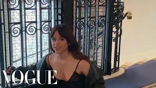 Jenna Ortega Tests Out Her Custom Made Valentino Platforms