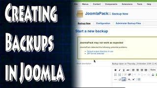 Joomla Tutorial: How to Backup Your Website