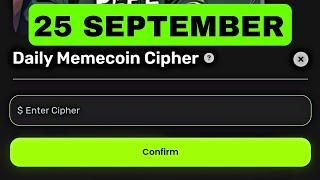 Memes Lab Bot Daily Cipher Today 25 September | Memes Lab Cipher Code Today | Daily Memecoin Cipher