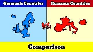 Let's Compare Germanic Countries VS Romance Countries | Country Comparison | Data Duck