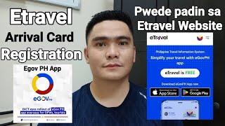 ETRAVEL REGISTRATION PWEDE PADIN SA WEBSITE KAHIT PINAPA DOWNLOAD ANG EGOV APP | ETRAVEL ARRIVAL