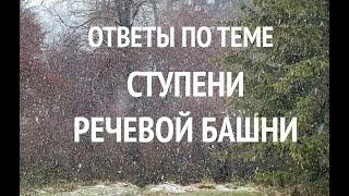 Ответы на вопросы по теме "Ступени речевой башни"