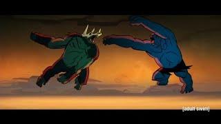 Genndy Tartakovsky Primal| Mutated  Spear vs Monkey-Boy