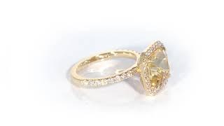 Oh My Christine Jewelry- Radiant Cut Yellow Citrine Ring