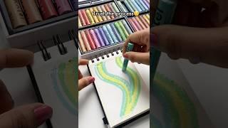 Trust the process #shorts #trendingshorts #viral #oilpastel #northernlights #oilpastelscenery