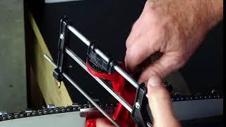 How to use a bar mounted chainsaw file sharpener