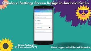 settings screen design in android