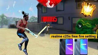 4GB RAM Mobile Best ️ realme c25s free fire headshot  settings  1Tap headshot Best DPI Settings