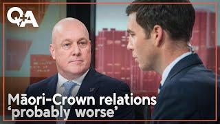 Luxon on Māori-Crown relations: 'There's more division' | Q+A 2024