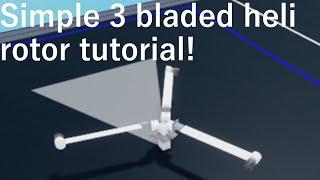 Simple 3 bladed helicopter rotor tutorial || Roblox plane crazy