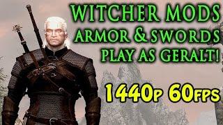 Skyrim Special Edition - Witcher Armor & swords / Geralt mods (PC & Xbox One)