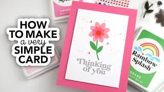 New to cardmaking? Here's how to make a very simple card!