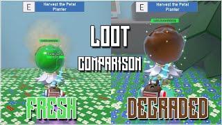 Fresh Planter VS Degraded Planter | LOOT COMPARISON | Bee Swarm Simulator