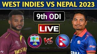 West Indies Vs Nepal Live Commentary Match 9 | ICC World Cup Qualifier 2023 | WI Vs NEP Live Score