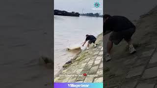 Dude Caught a Fish... Then the Fish Caught HIM!  #fishinggonewild #failarmy #funnyvideos  #ouch