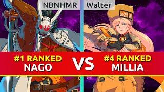 GGST ▰ NBNHMR (#1 Ranked Nagoriyuki) vs Walter (#4 Ranked Millia). Guilty Gear Strive