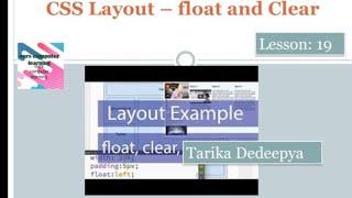 Css layout lesson:19(part-1) briefly explained about css layout,float and clear,  clearfix