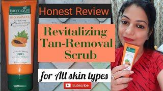 Biotique Tan-Removal scrub Review || face scrub || Review || Nisha Ahuja vlog