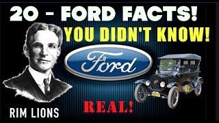 20 FACTS ABOUT FORD YOU DIDN'T KNOW (REAL FACTS)