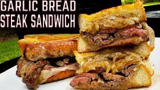 SIMPLY IRRESISTIBLE! CHEESY GARLIC BREAD STEAK SANDWICH ON THE GRIDDLE! EASY RECIPE