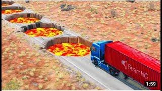 Cars vs Giant Crater #7 - BeamNG drive