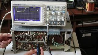 Осциллограф С1-93 регулировка тракта горизонтального отклонения.