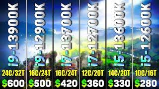 i9 13900K vs i9 12900K vs i7 13700K vs i7 12700K vs i5 13600K vs i5 12600K | RTX 4090 24GB