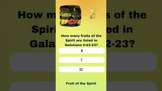 Bible Trivia - Fruit of the Spirit #bibletrivia