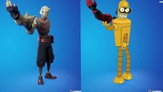 [New] Bender Bending Rodríguez doing Funny Built In Emotes in Fortnite #2 (Fortnite x Futurama)